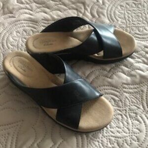 Leather Crossover Sandals - Clarks